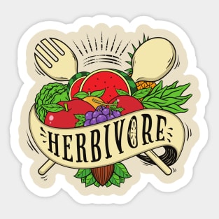 Herbivore Powered by Plants Sticker